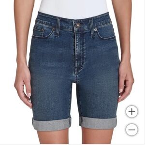 NWT DKNY Women's Denim Bermuda Short dark blue